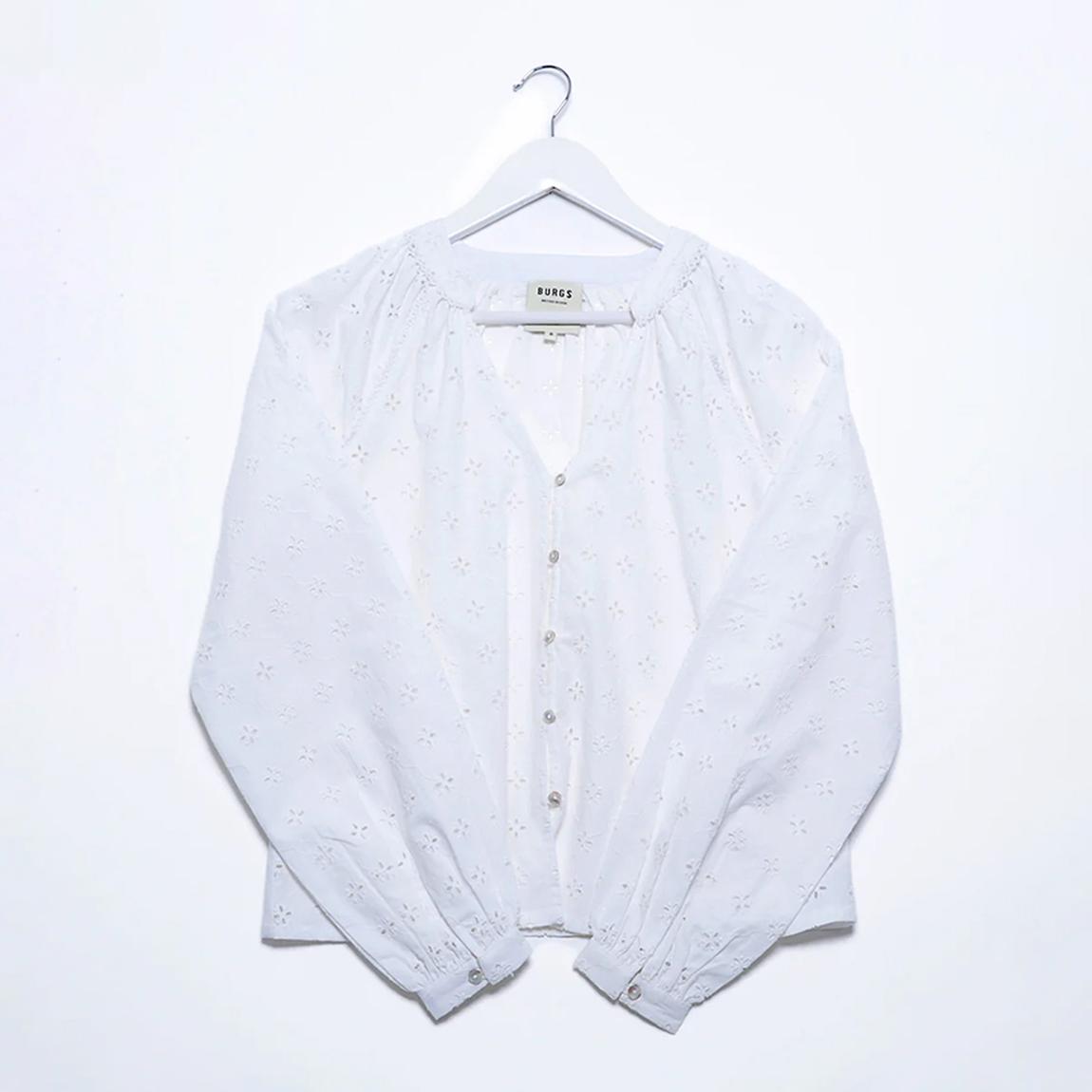 White Perranport Cotton Blouse main product photo