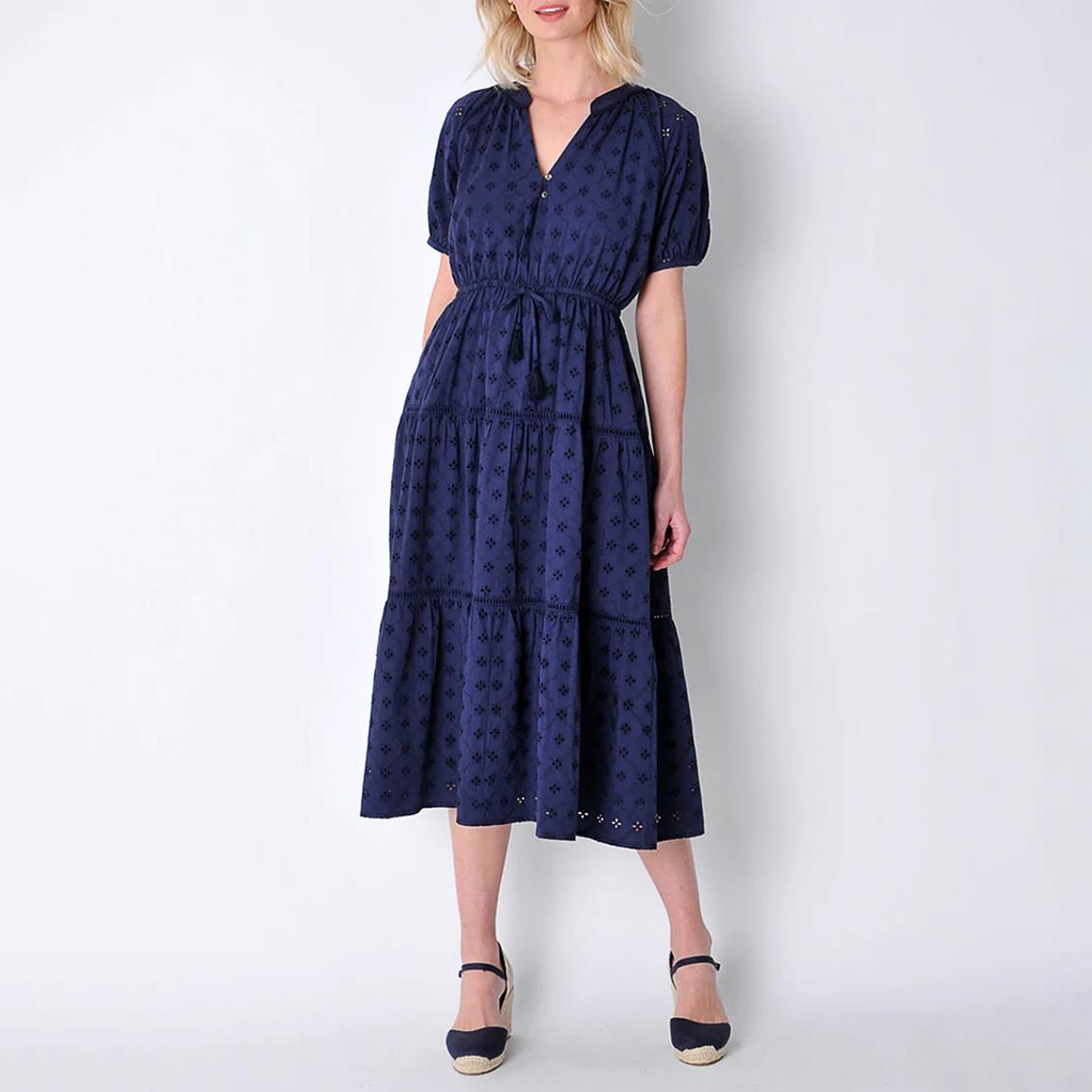 Navy Brooks Cotton Dress main product photo