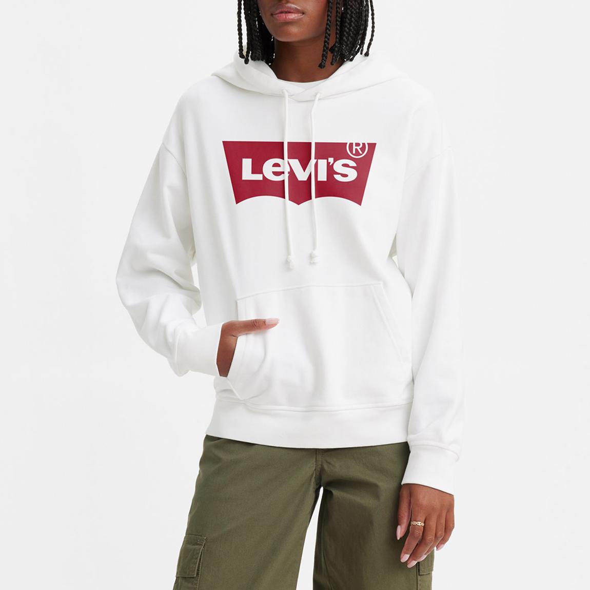White Graphic Standard Cotton Hoodie main product photo