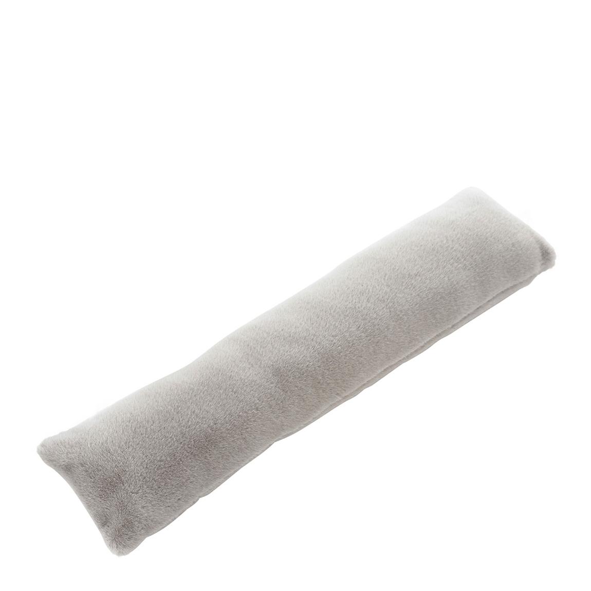 Ashford Faux Fur Draft Excluder 92x23cm, Silver main product photo