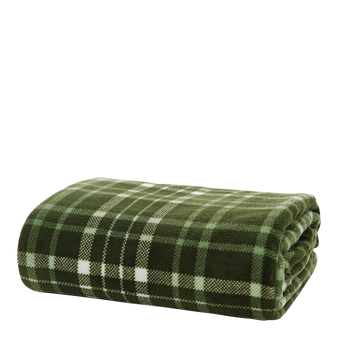Snuggle Touch Tartan Throw 140x180cm, Olive main product photo