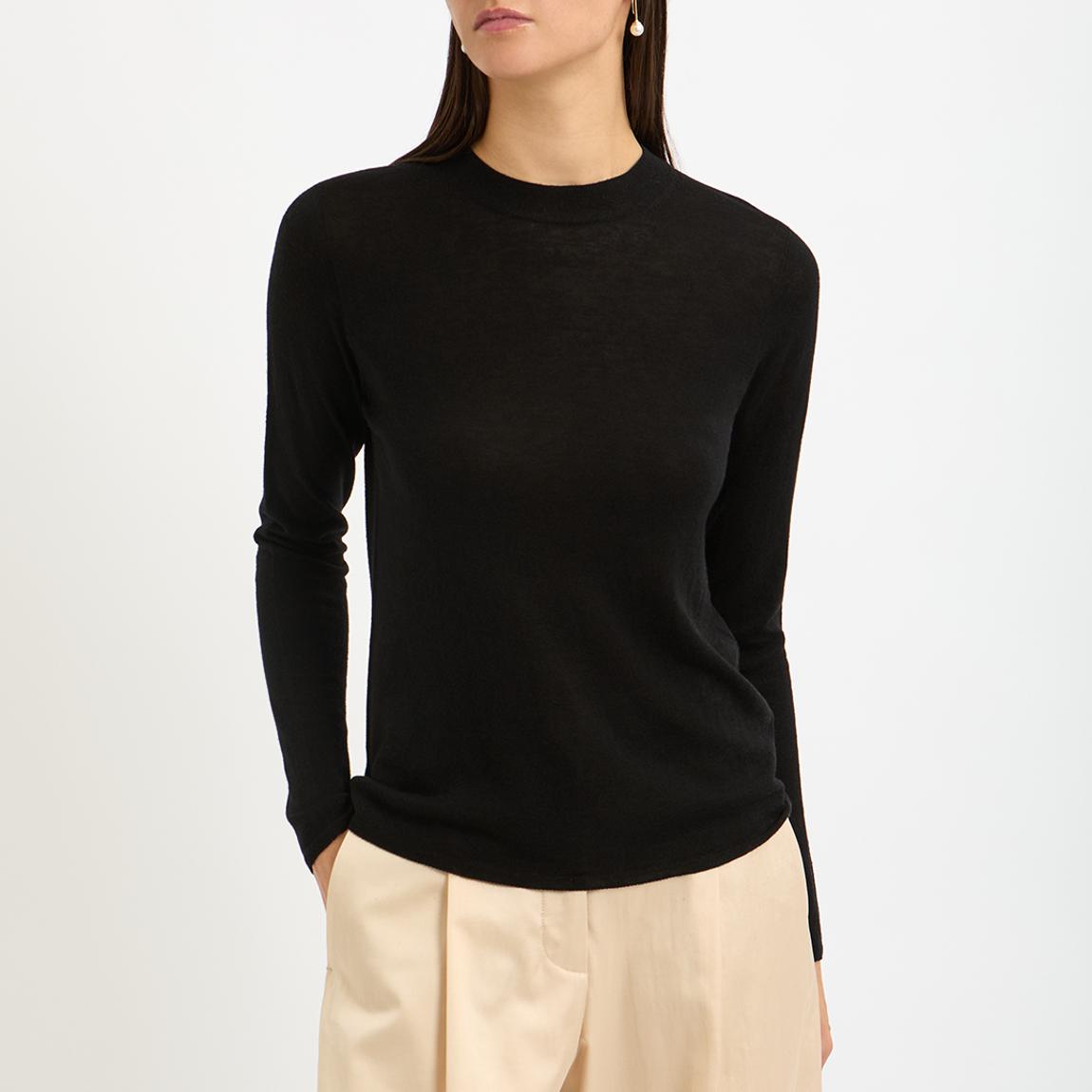 Black Wool & Cashmere Blend Seamless Sweater main product photo