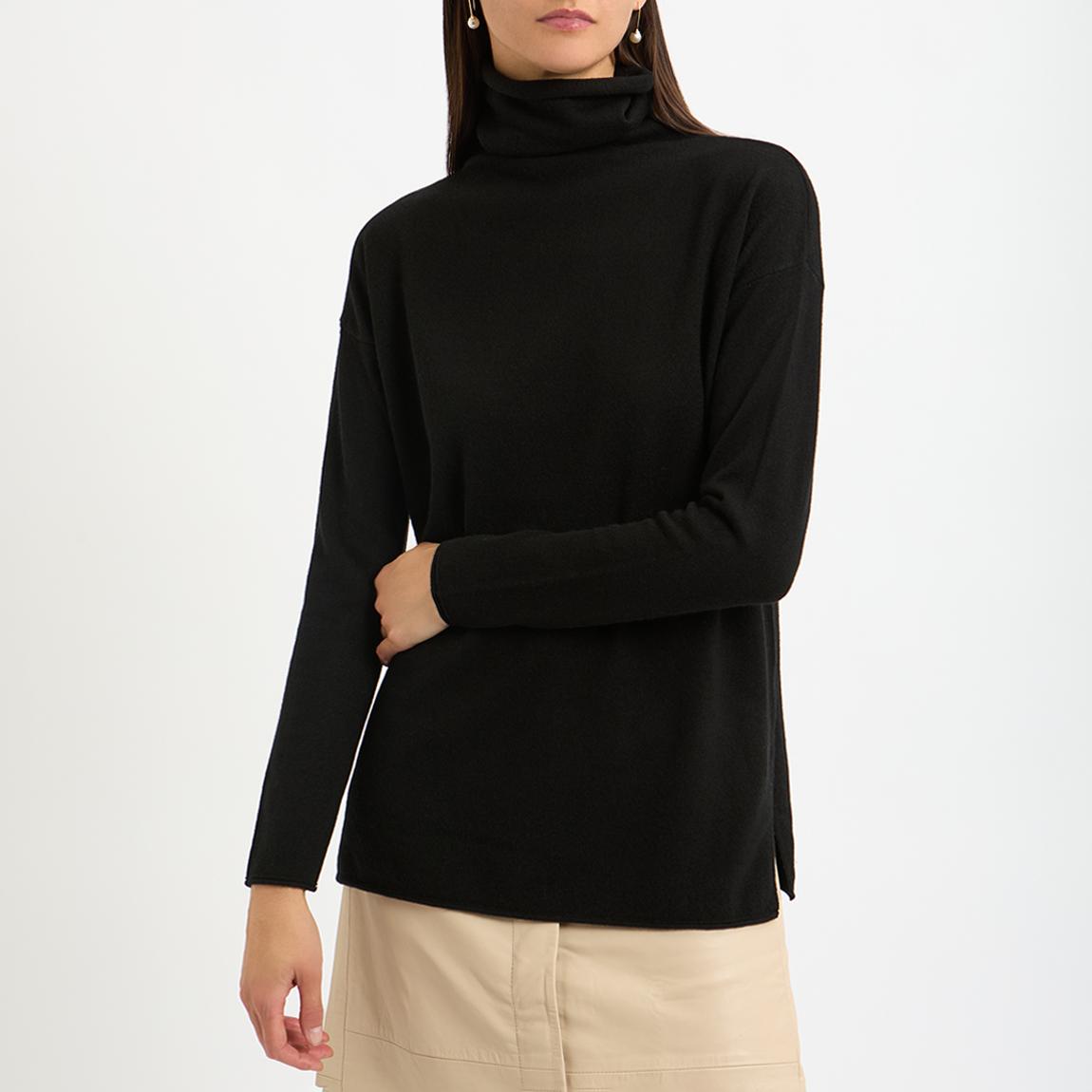 Black Wool Cashmere Blend Turtleneck Jumper main product photo