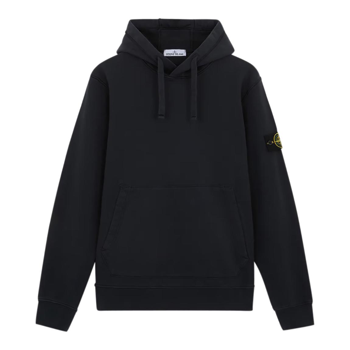 Navy Drawstring Fleece Cotton Hoodie main product photo