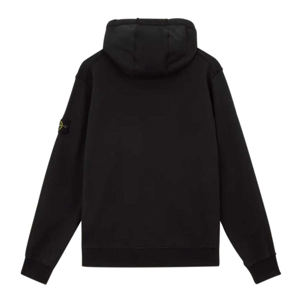 Black Zip Fleece Cotton Hoodie main product photo