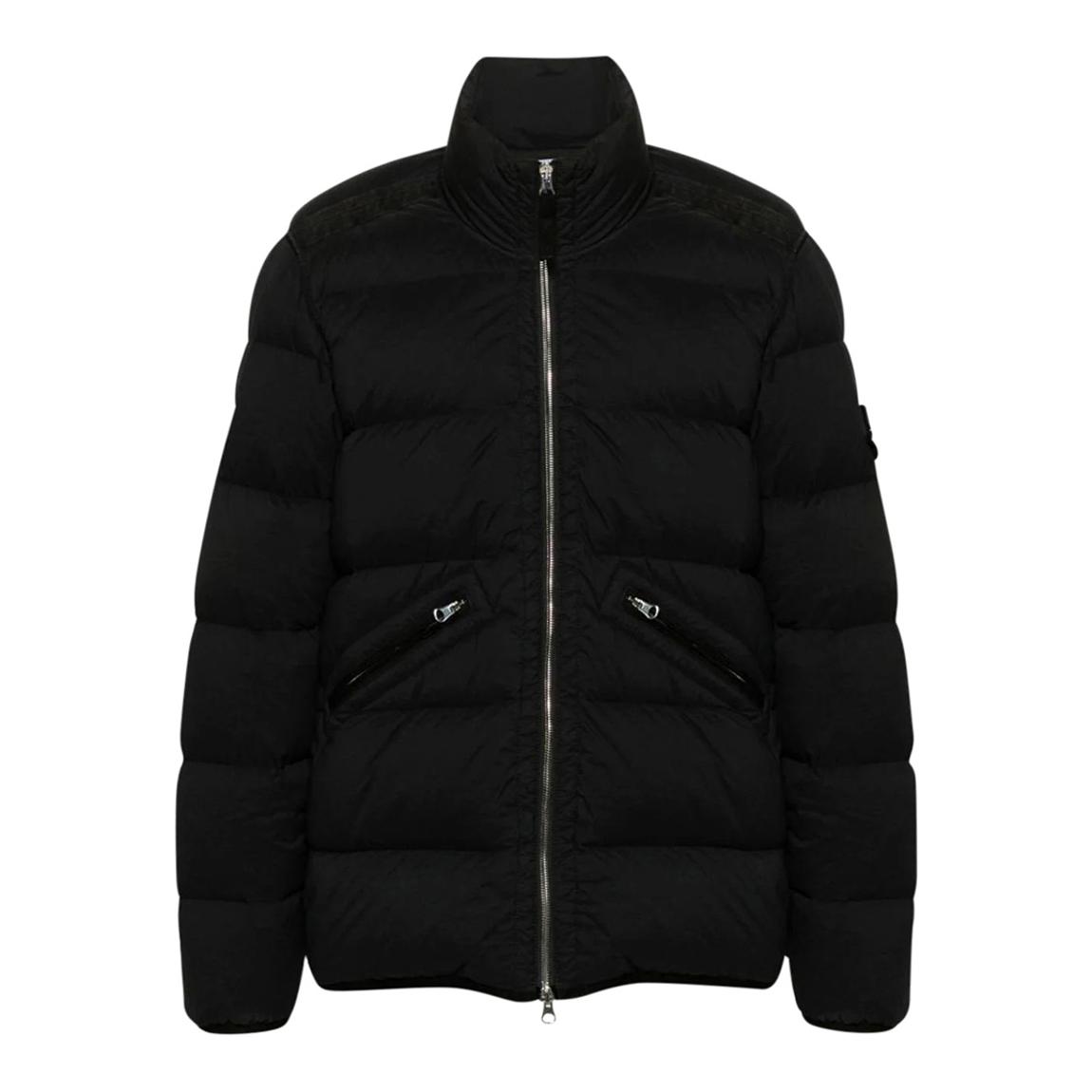 Black Seamless Tunnel Puffer Jacket main product photo