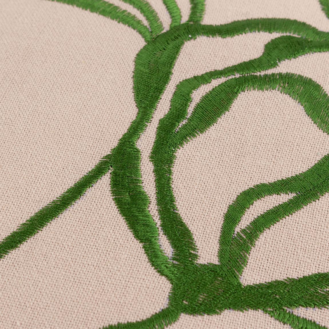 Albera 43x43cm Cushion, Linen/Green main product photo