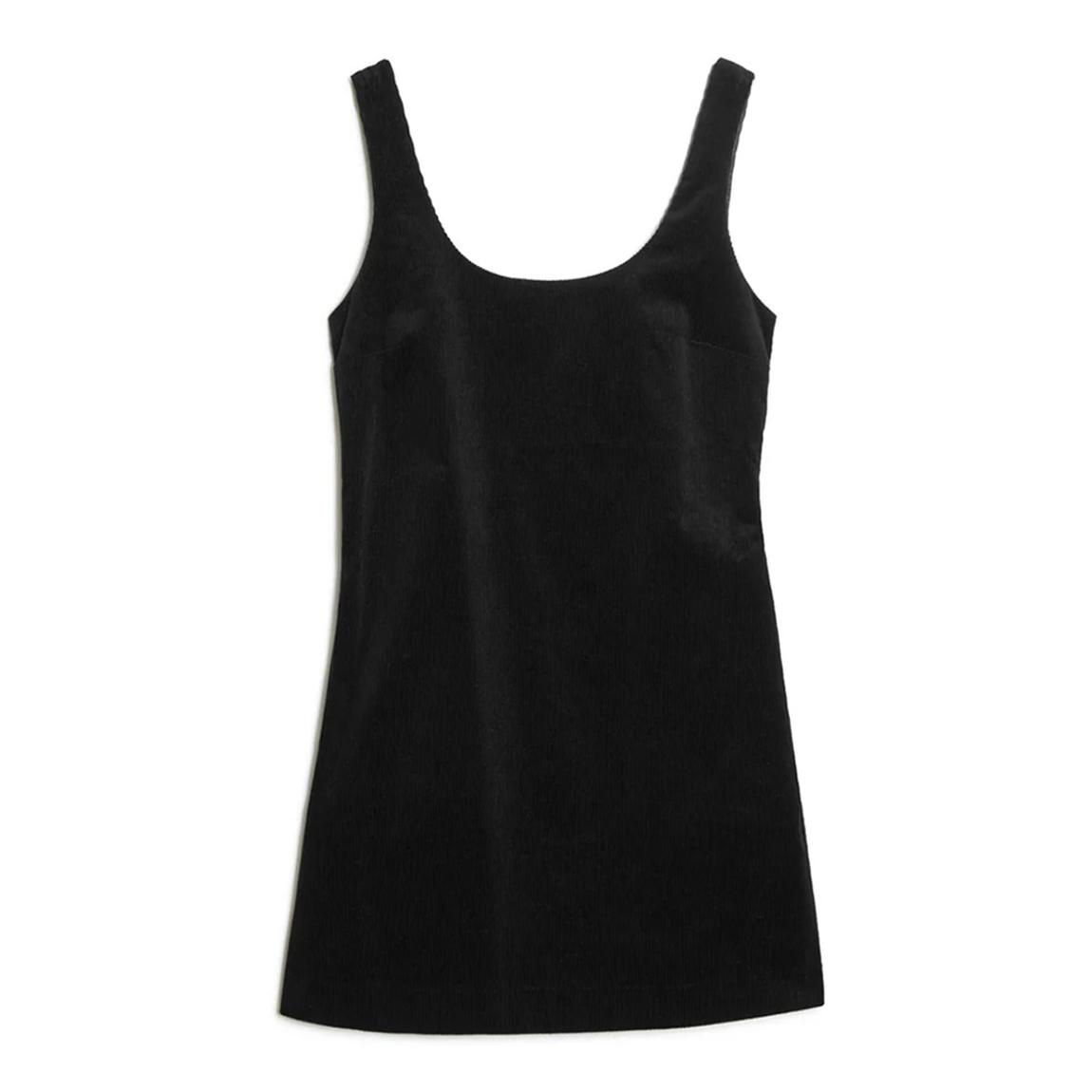 Black Plain Cord Mini Dress main product photo