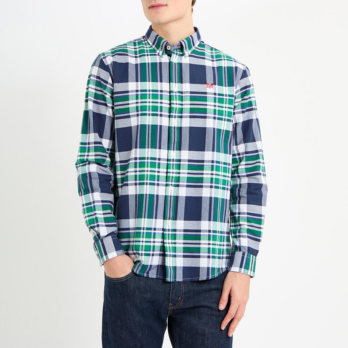 Navy/Green Oxford Checked Shirt main product photo