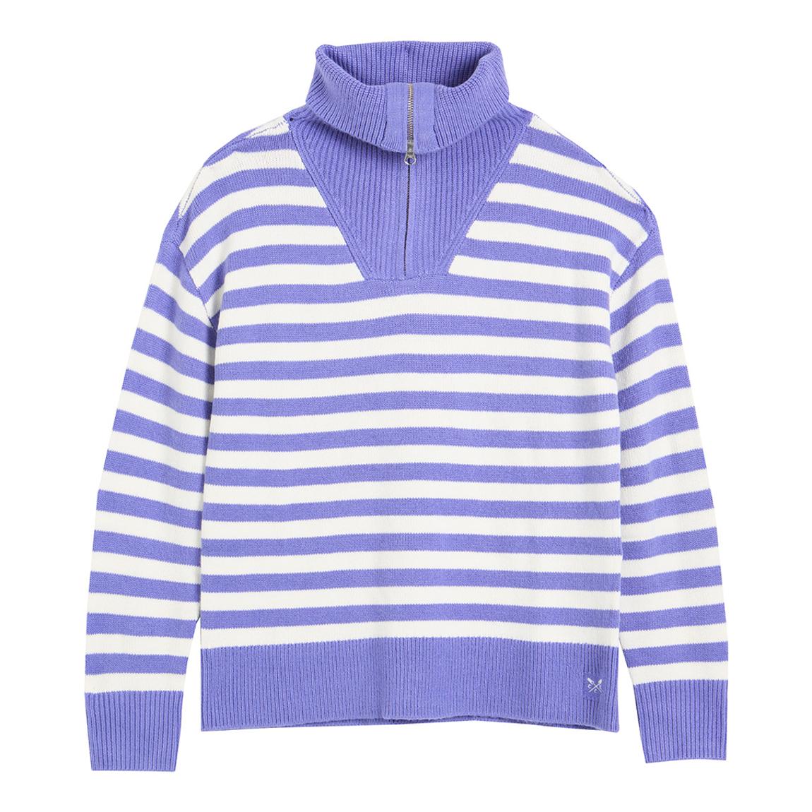 Purple 1/2 Zip Wool Blend Sweatshirt main product photo