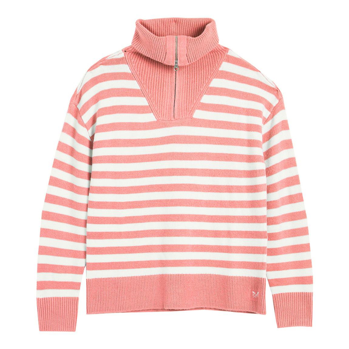 Pink 1/2 Zip Wool Blend Sweatshirt main product photo