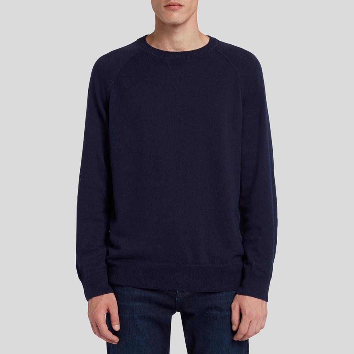 Navy Raglan Knitted Wool Blend Jumper main product photo