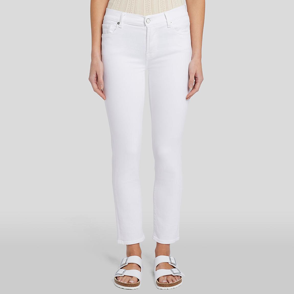 White Roxanne Ankle Slim Stretch Jeans main product photo