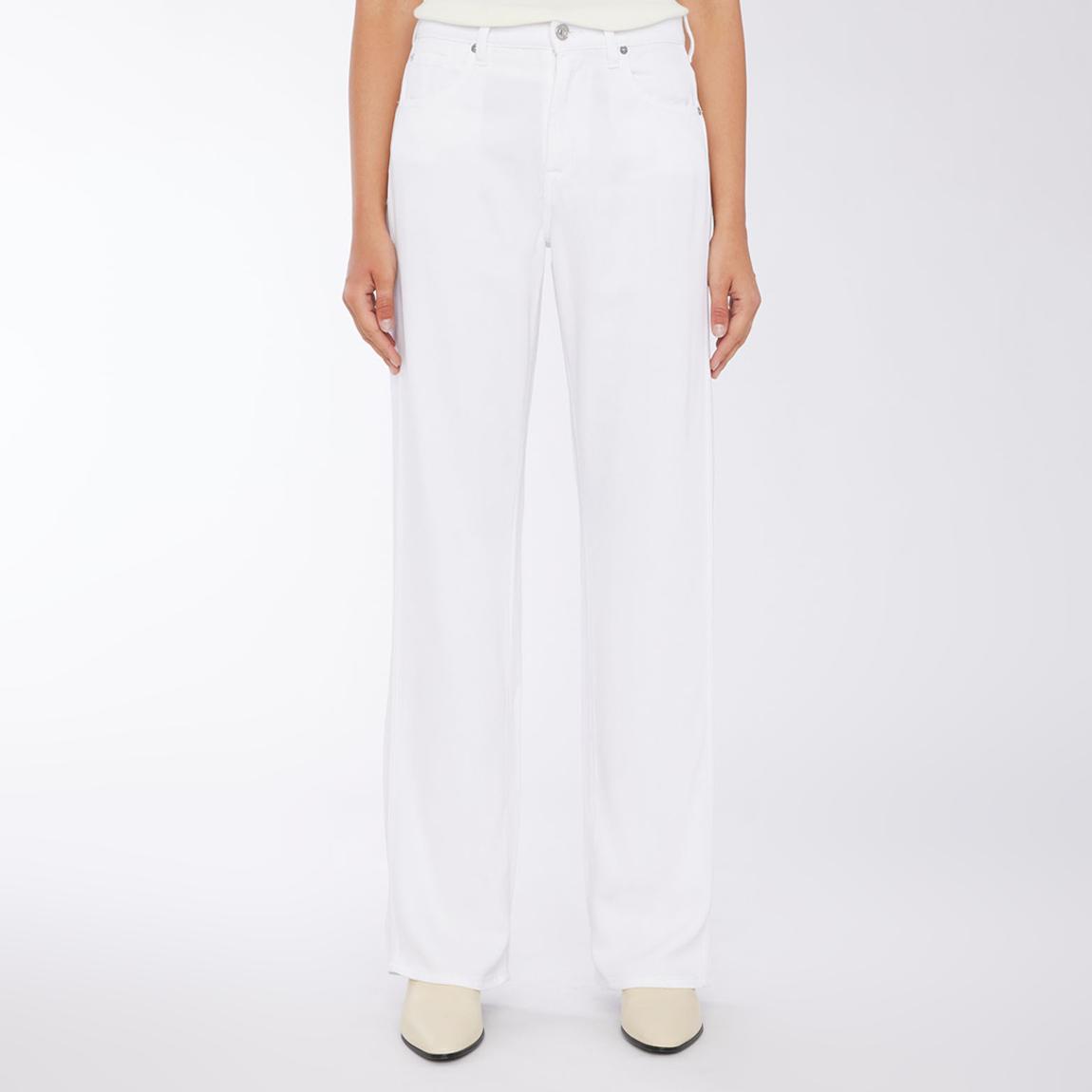White Tess Straight Trousers main product photo