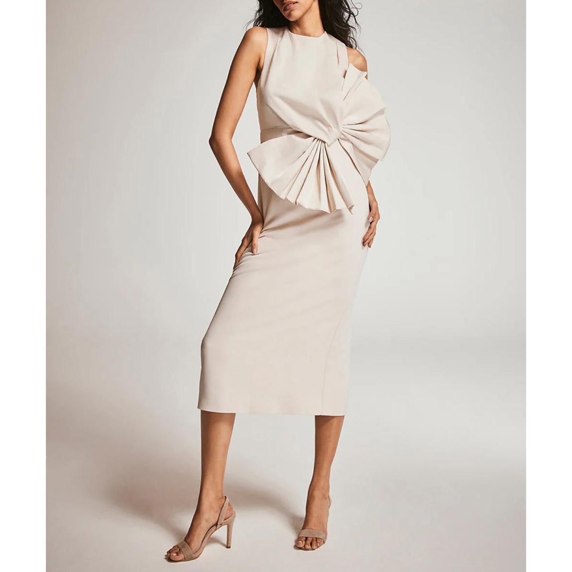 Bow Detail Midi Column Dress main product photo