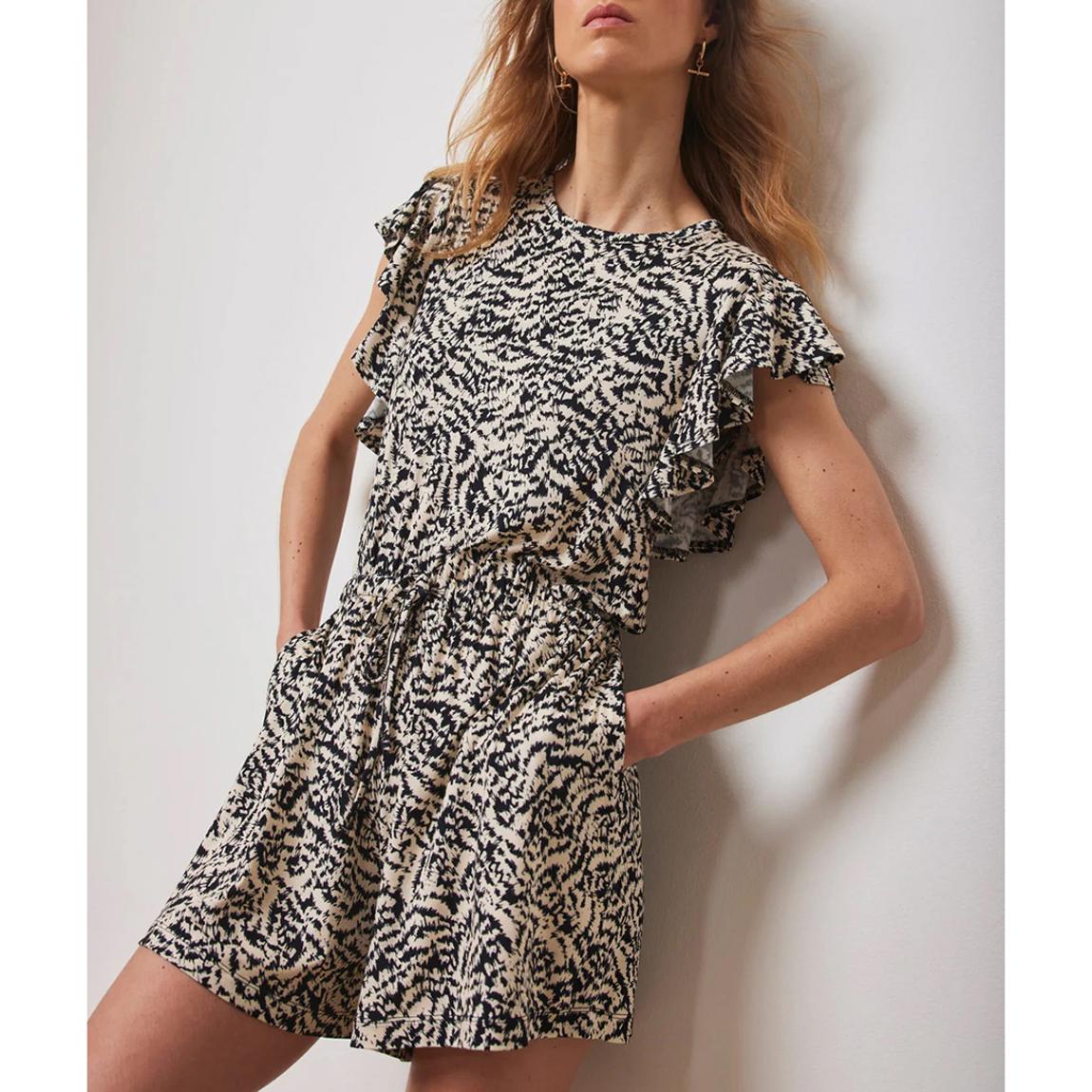 Black Print Jersey Playsuit main product photo