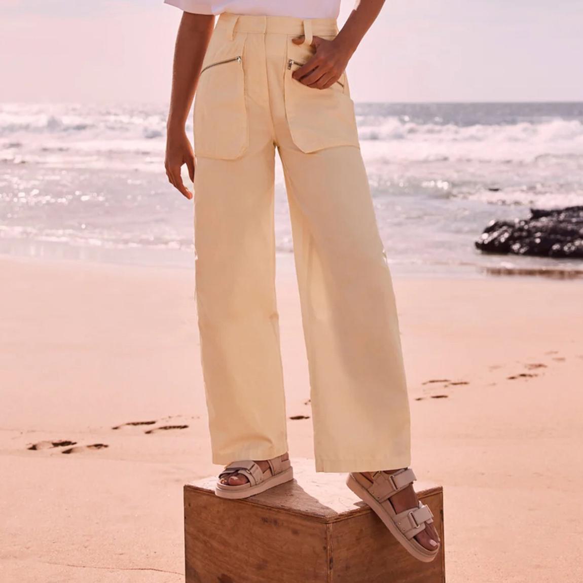 Yellow Cotton Cargo Trouser main product photo