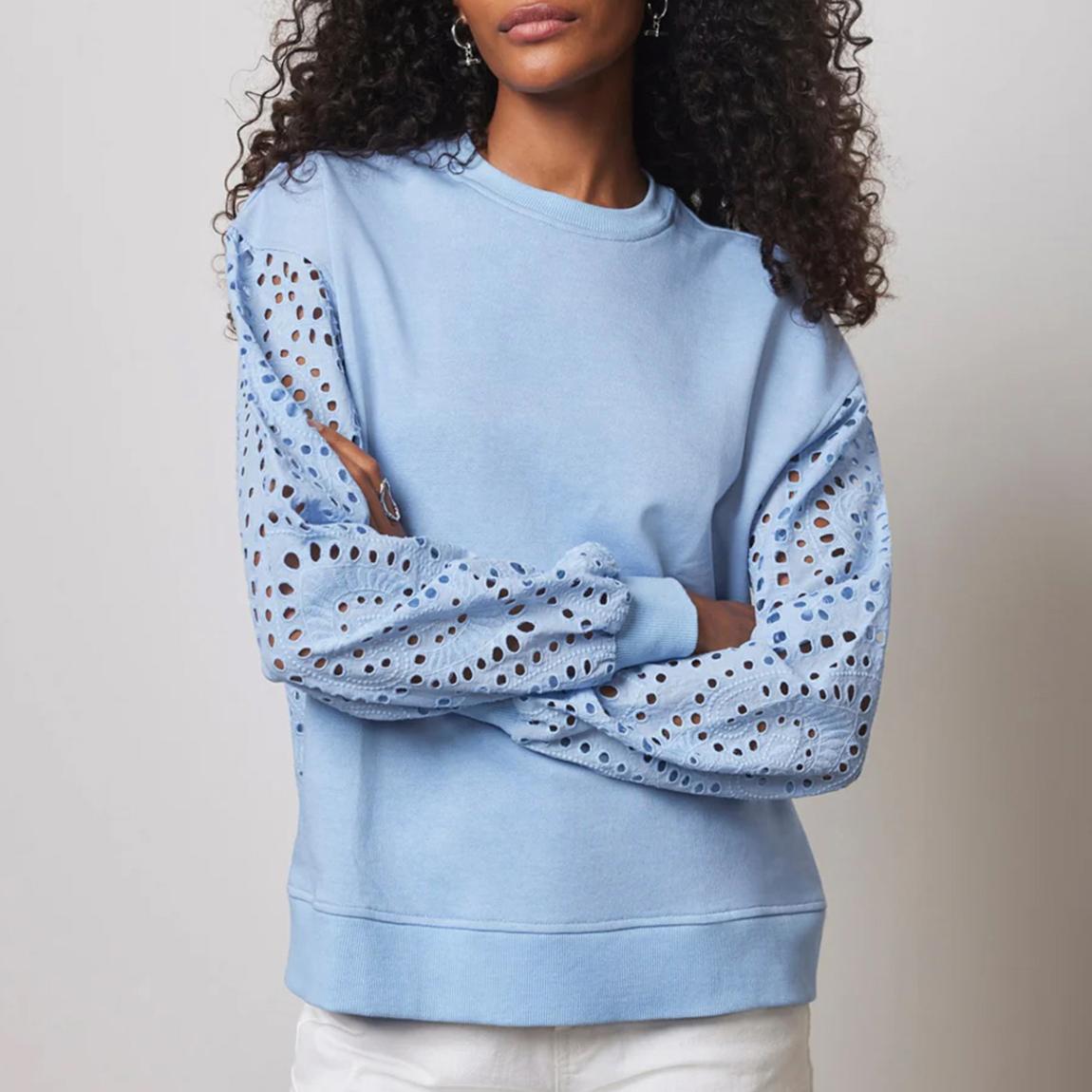 Blue Broderie Sweatshirt main product photo