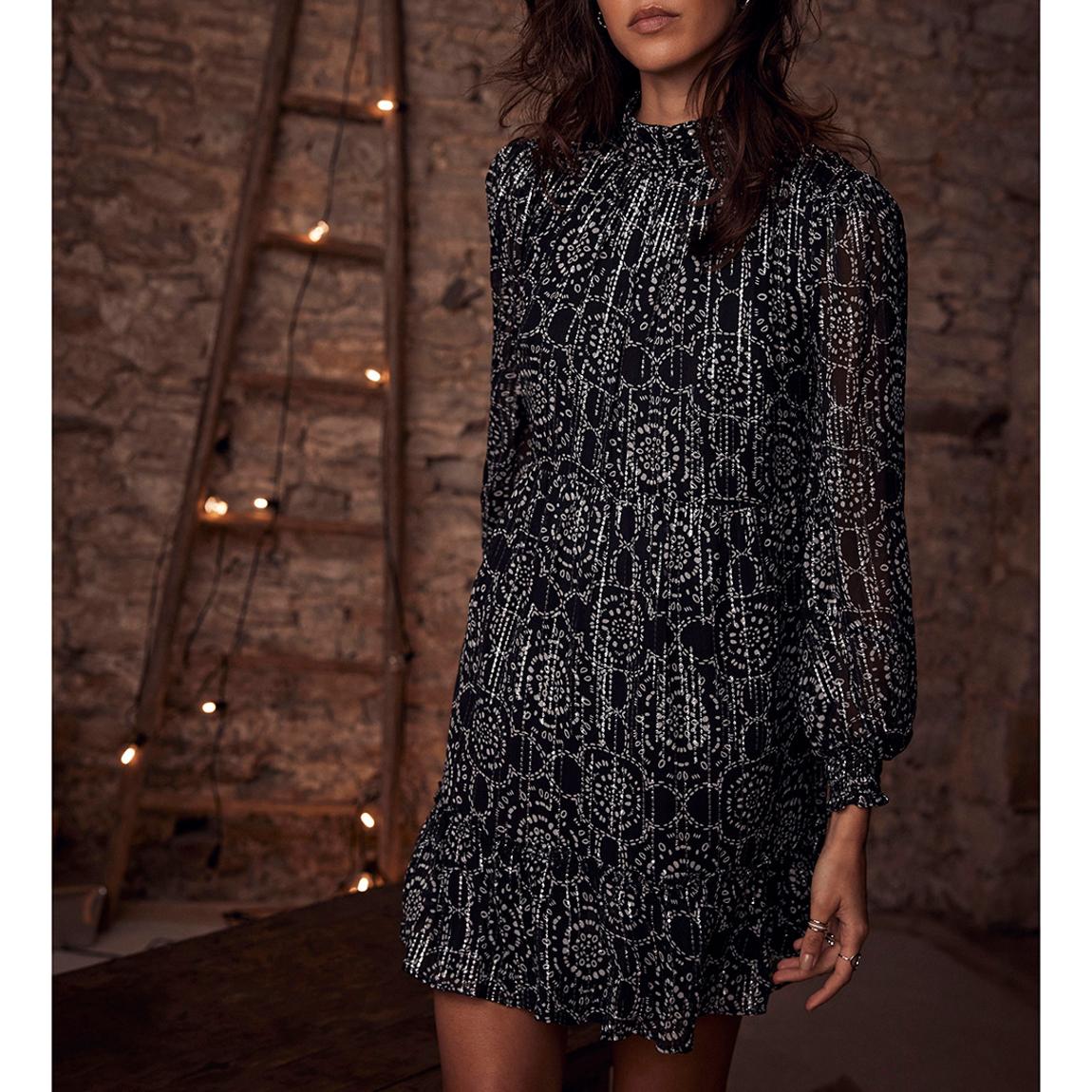 Black Metallic Mini Dress main product photo