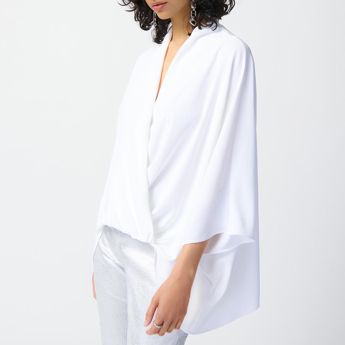 White Draped Blouse main product photo
