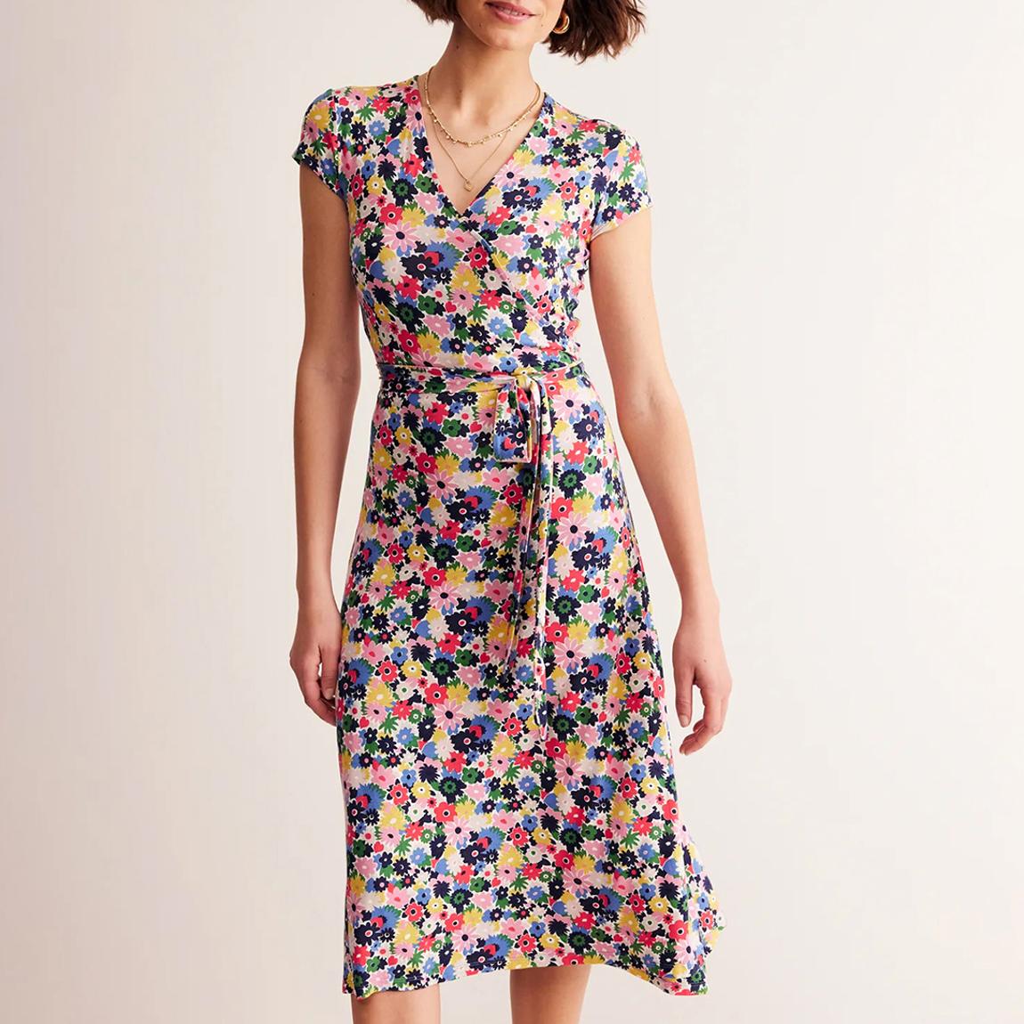 Multi Joanna Cap Sleeve Dress main product photo