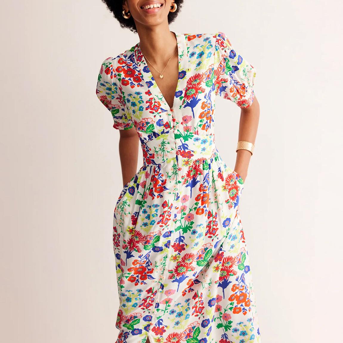 Multi Elsa Midi Tea Dress main product photo