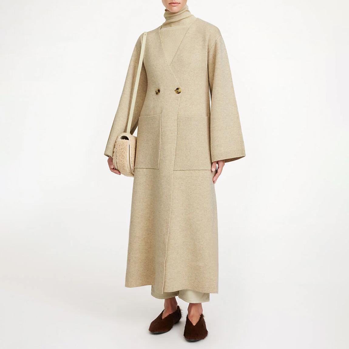 Beige Wool Blend Carlyn Coat main product photo