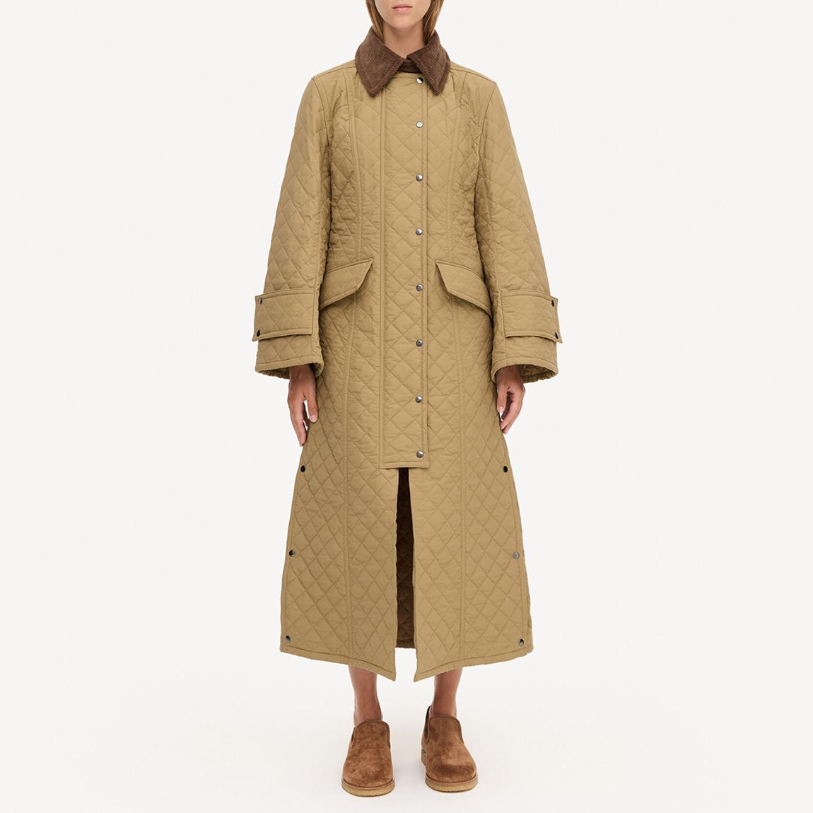 Beige Pinelope Collared Longline Coat main product photo