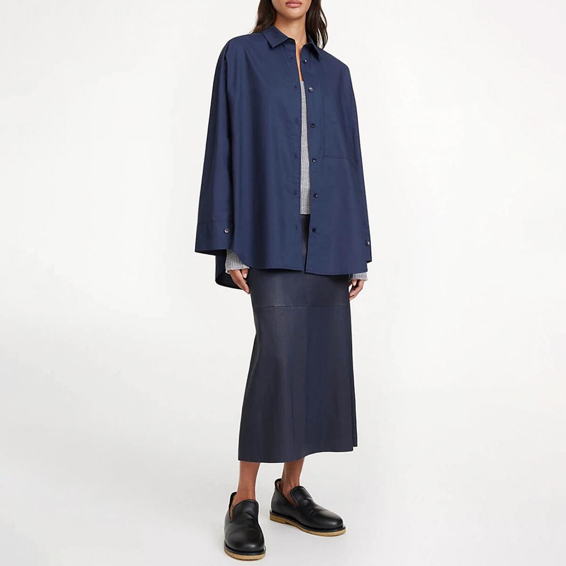 Navy Organic Cotton Derris Shirt main product photo