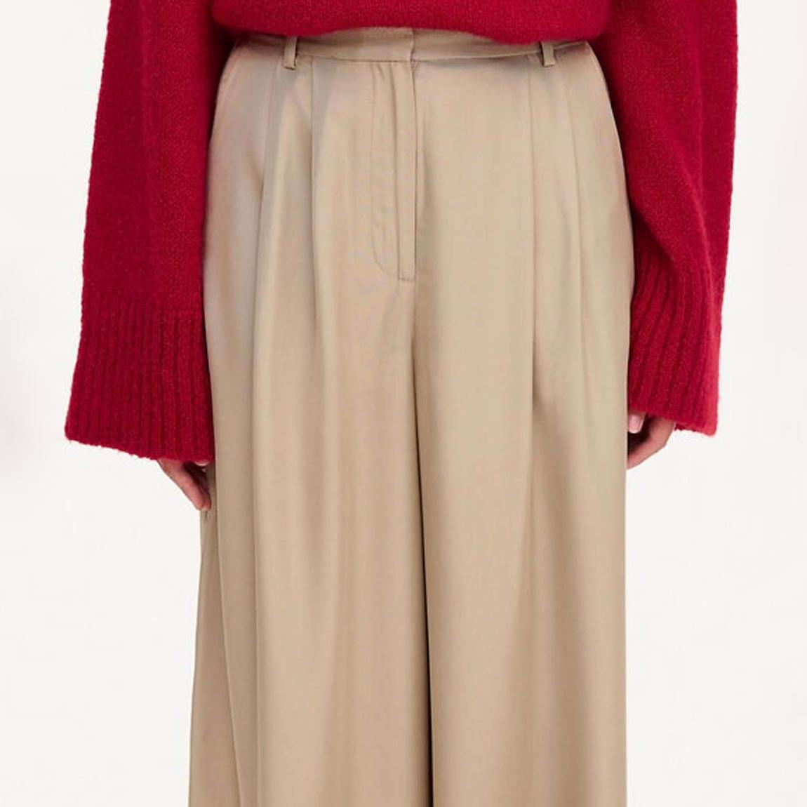 Beige Piscali Pleated Wide Leg Trouser main product photo
