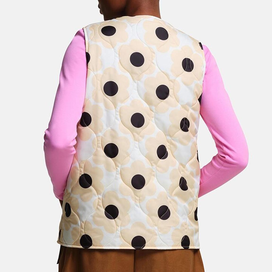 Cream Orla Kiely Quilted Gilet main product photo