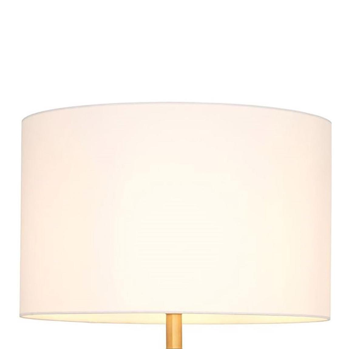 Lorenzo Floor Lamp, Gold Finish & White shade main product photo