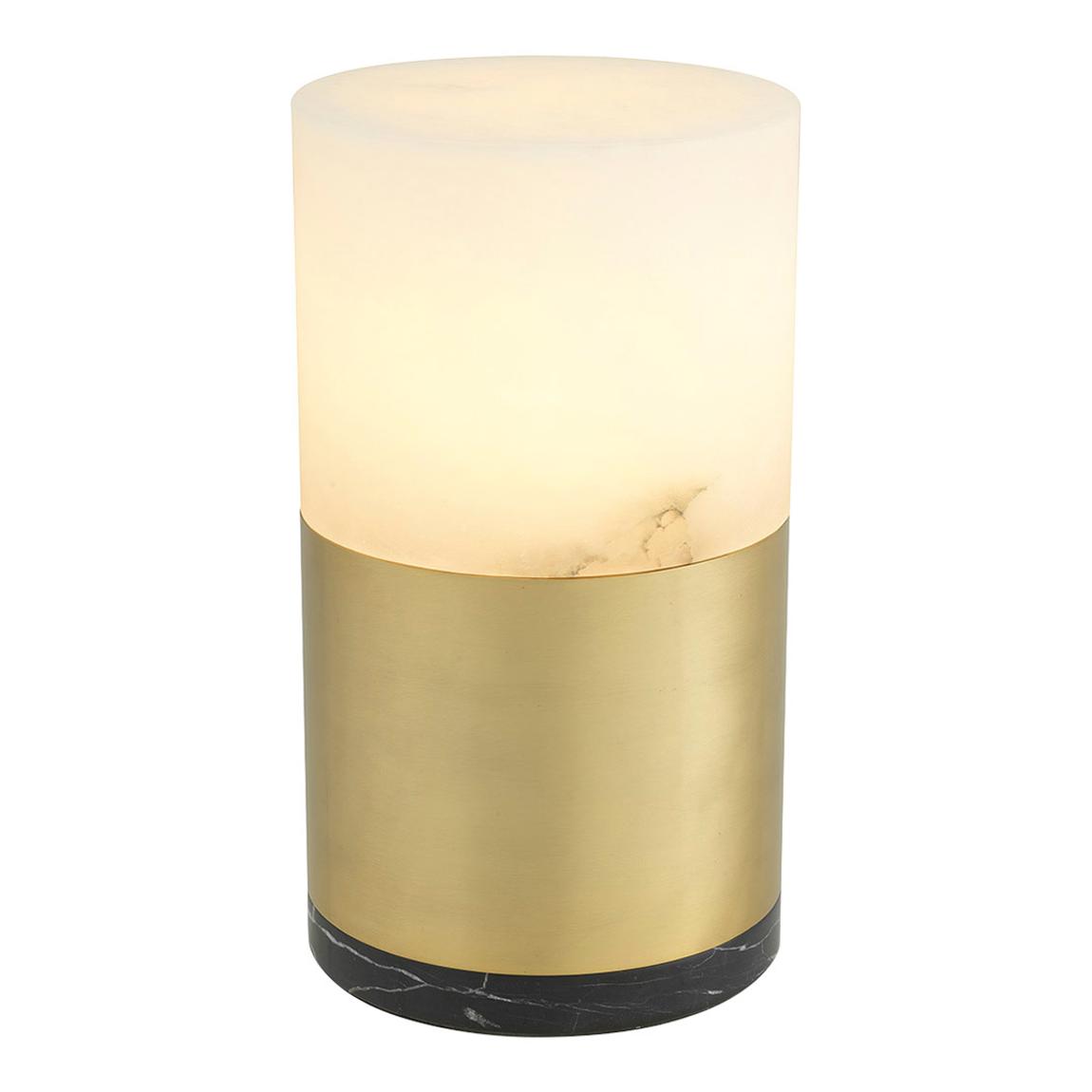 Mclean Table Lamp, 20Cm, Alabaster & Amp, Antique Brass main product photo