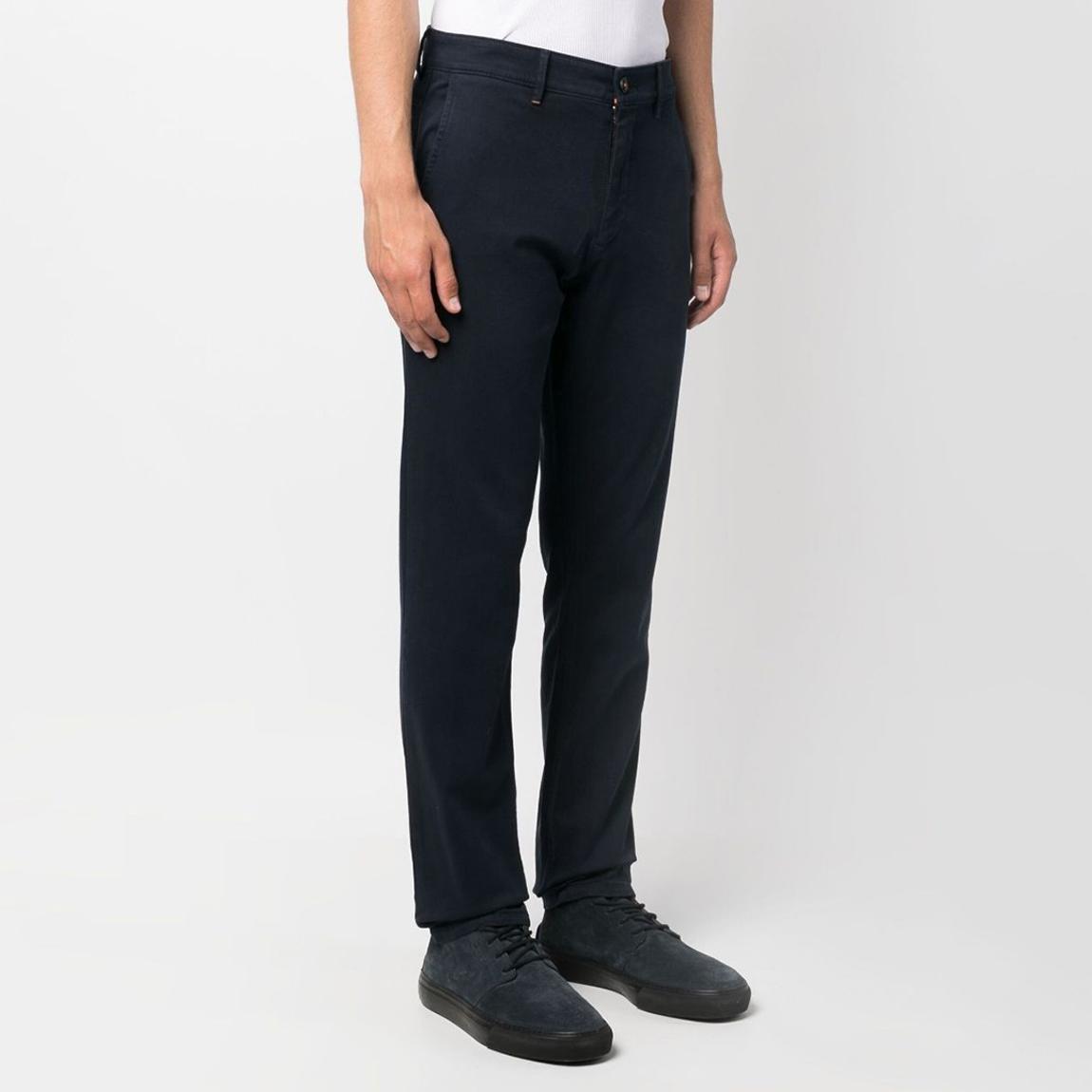 Dark Blue Cotton Blend Chino Trousers main product photo
