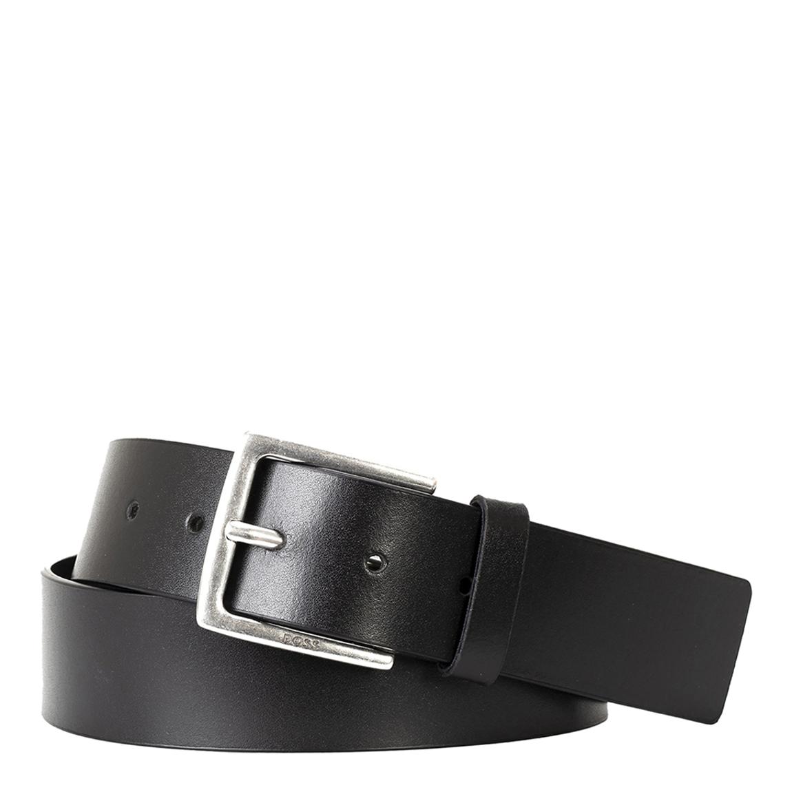 Black Buckle Leather Belt main product photo