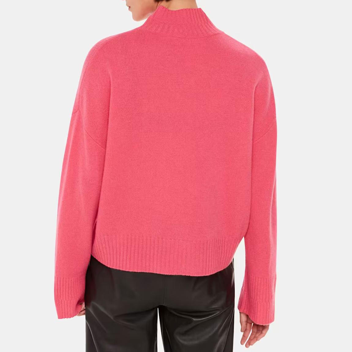 Pink Double Trim Funnel Neck Wool Jumper main product photo