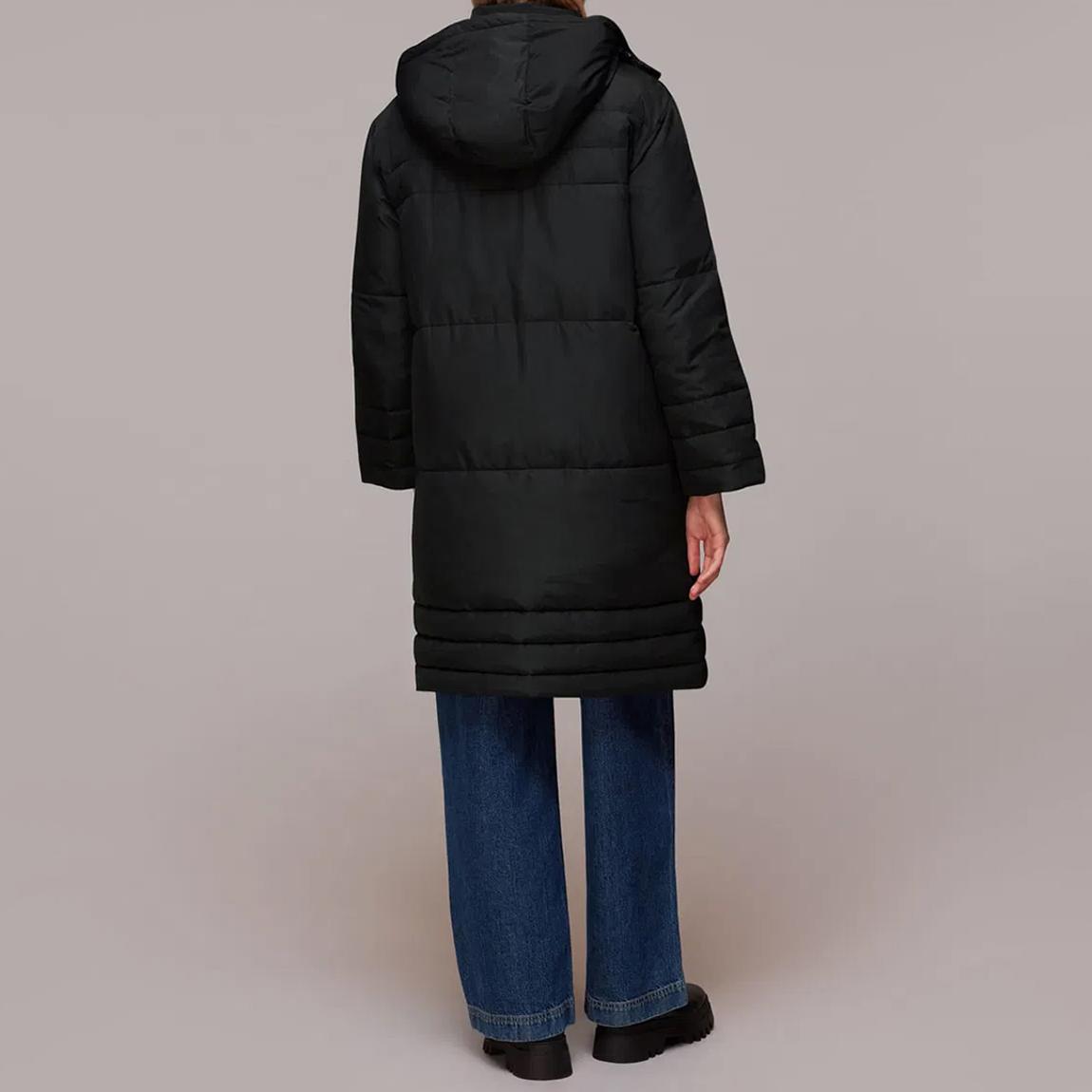 Black Becky Longline Hooded Puffer Coat main product photo