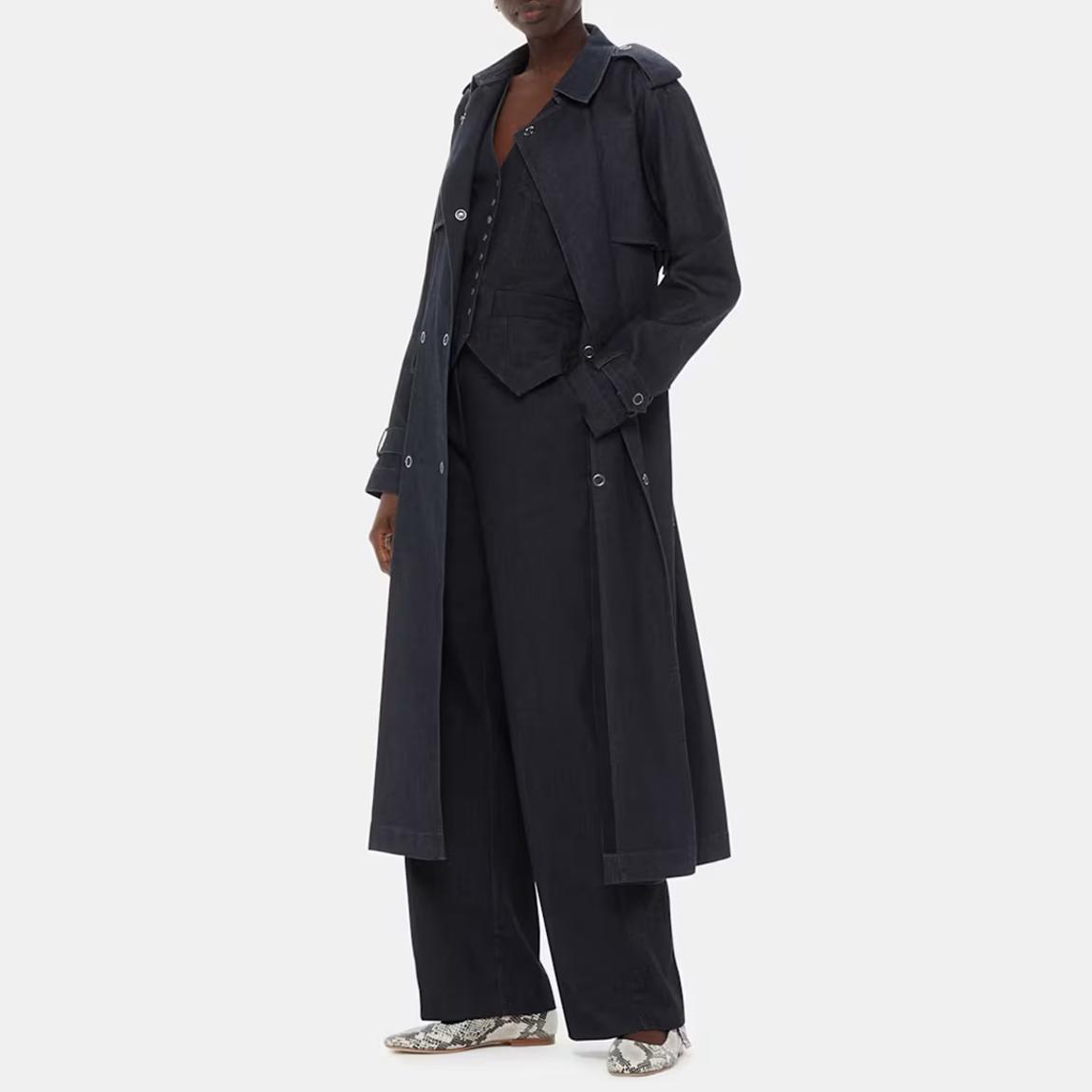 Blue Cara Denim Trench Coat main product photo