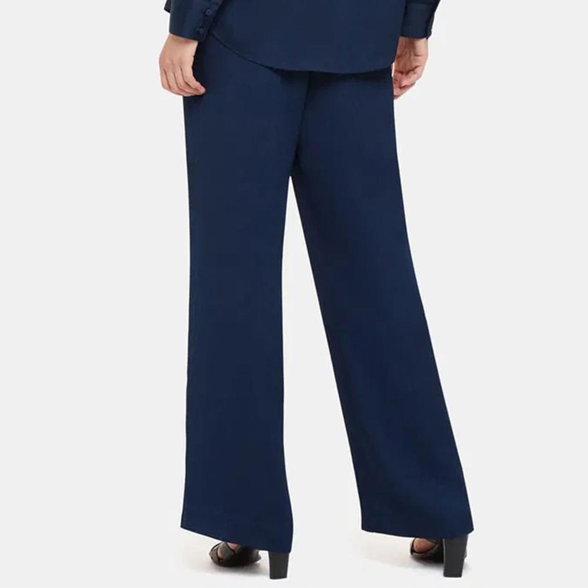 Navy Ellis Satin Trousers main product photo