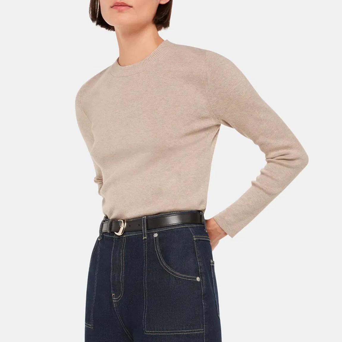 Beige Open Back Cotton Blend Jumper main product photo