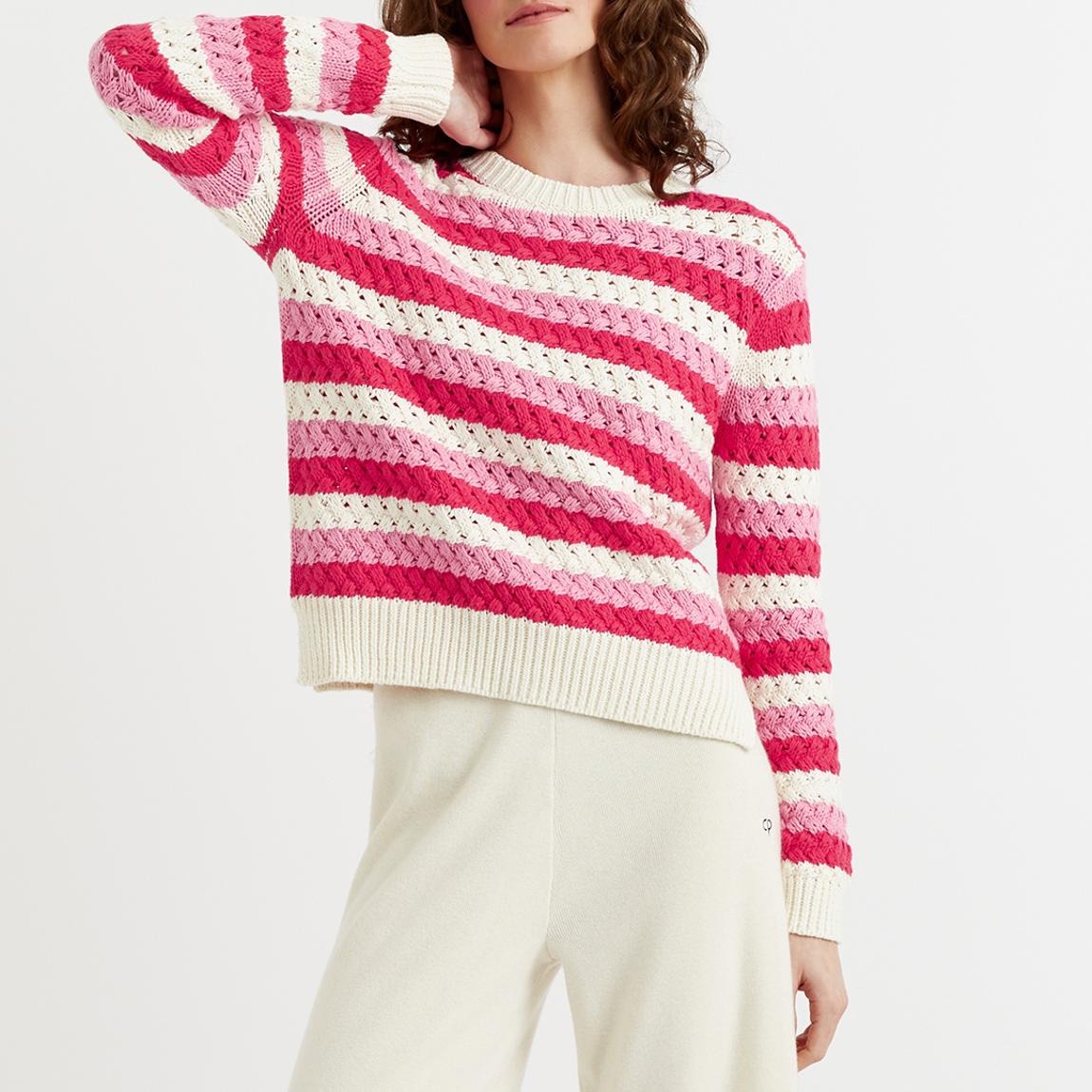 Pink Stripe Crochet Jumper main product photo
