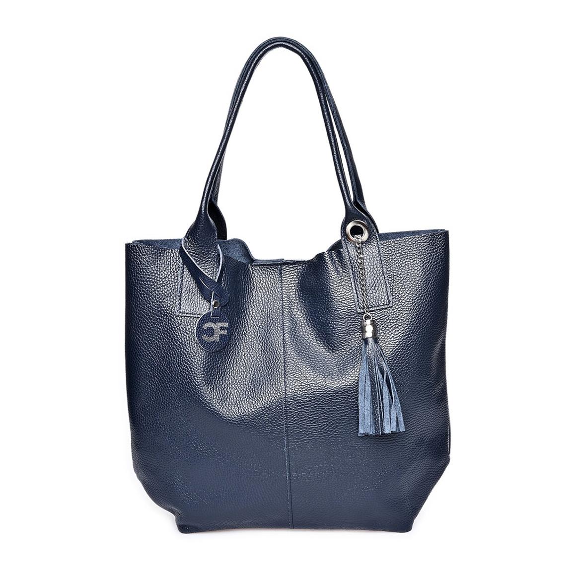 Blue Carla Ferreri Leather Tote Bag main product photo