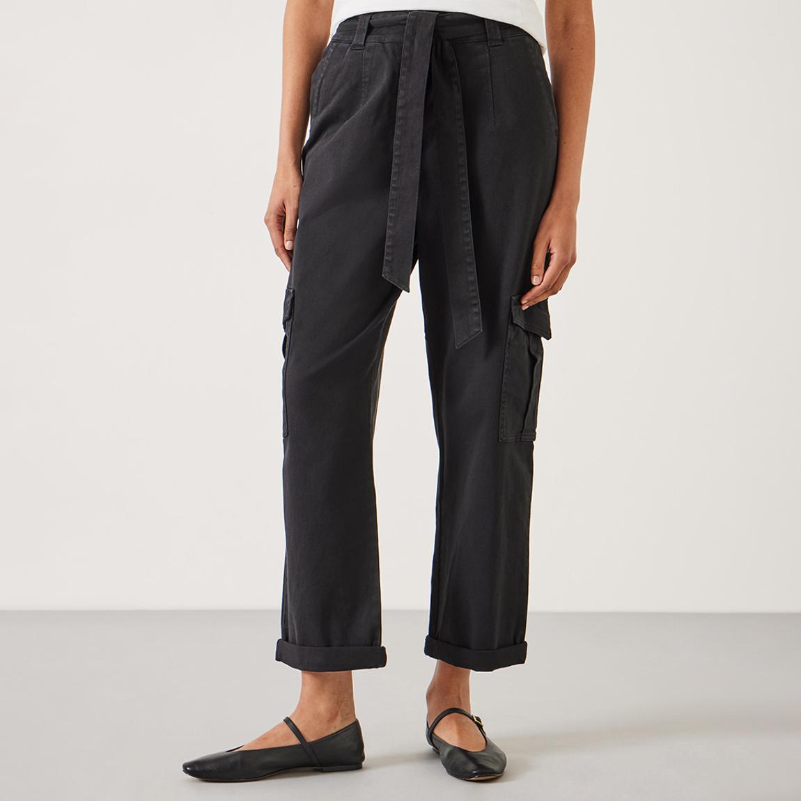 Black Washed Belted Trousers main product photo
