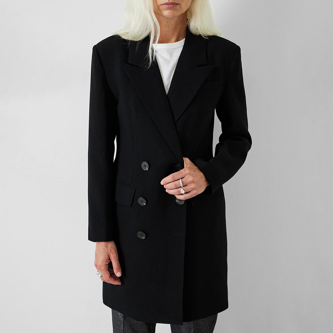 Black Breanna Mini Tux Dress main product photo