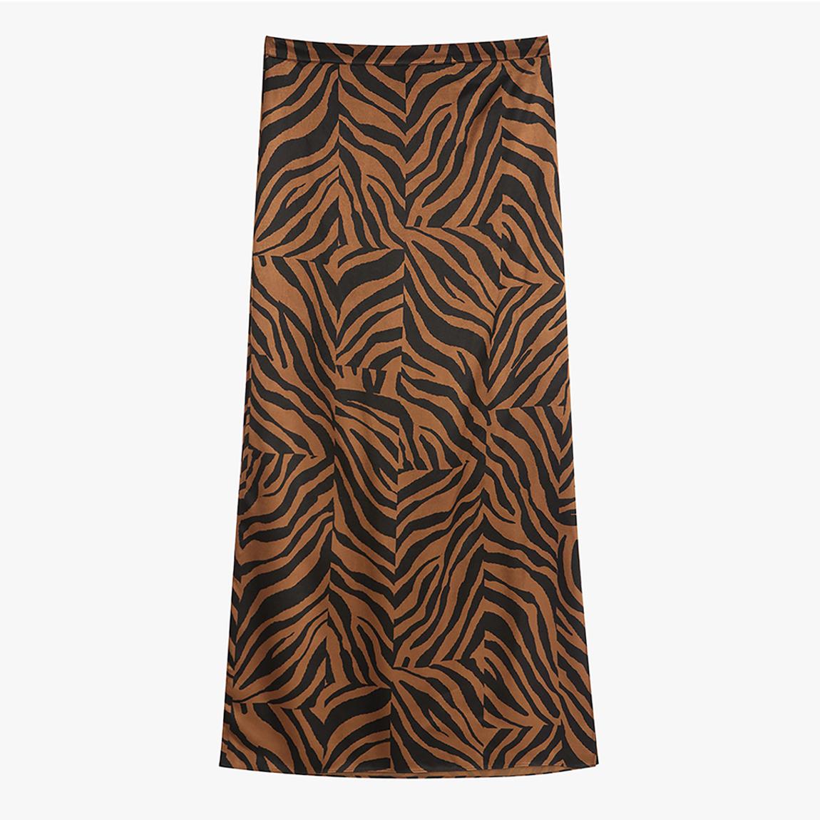 Brown Gia Printed Maxi Skirt main product photo