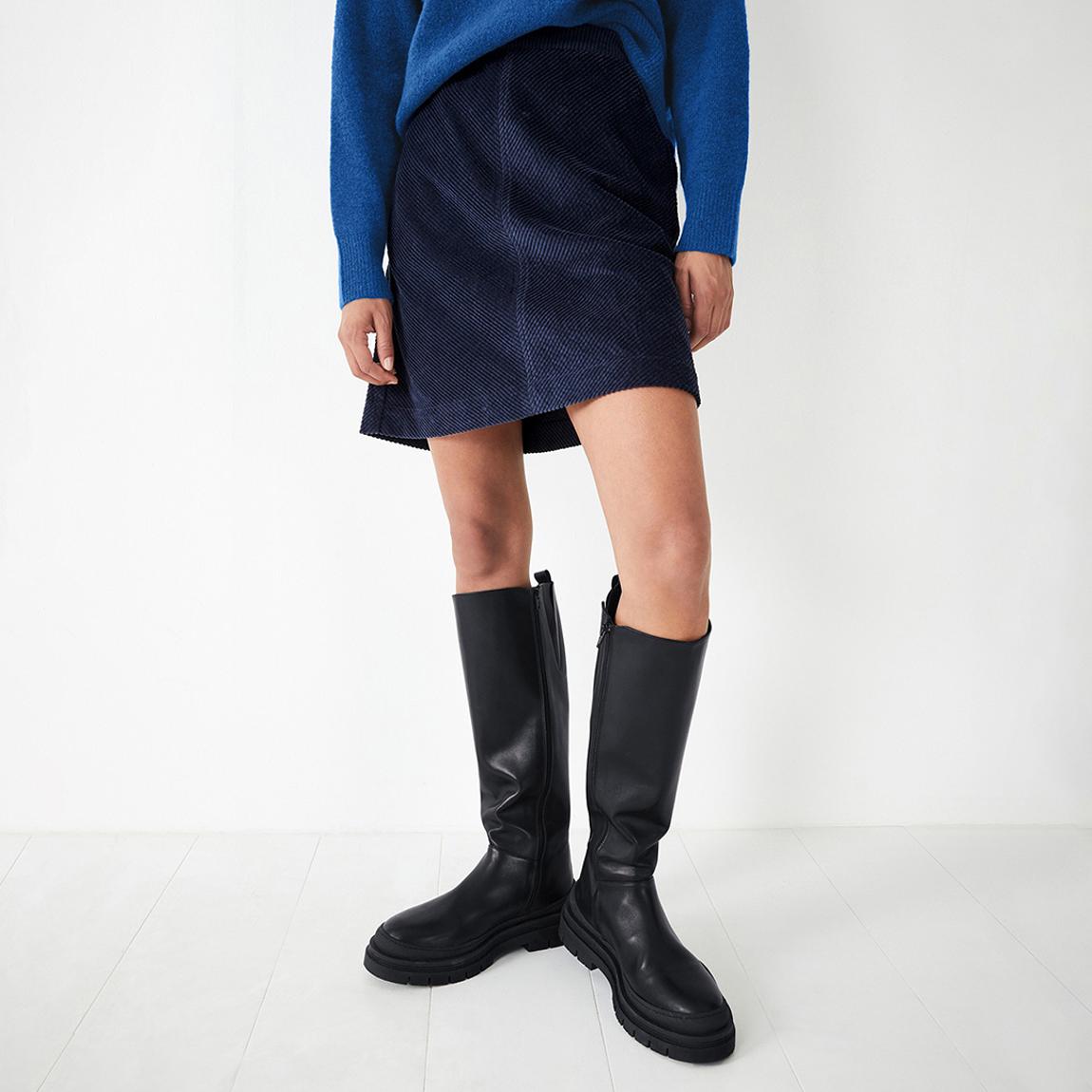 Navy Lula Cotton Mini Skirt main product photo