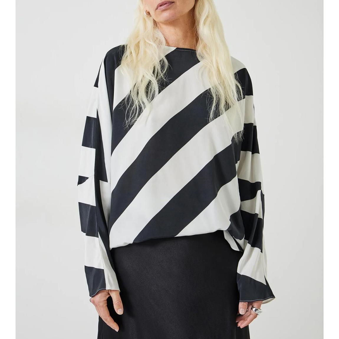 Navy Whitney Striped Top - navy main product photo