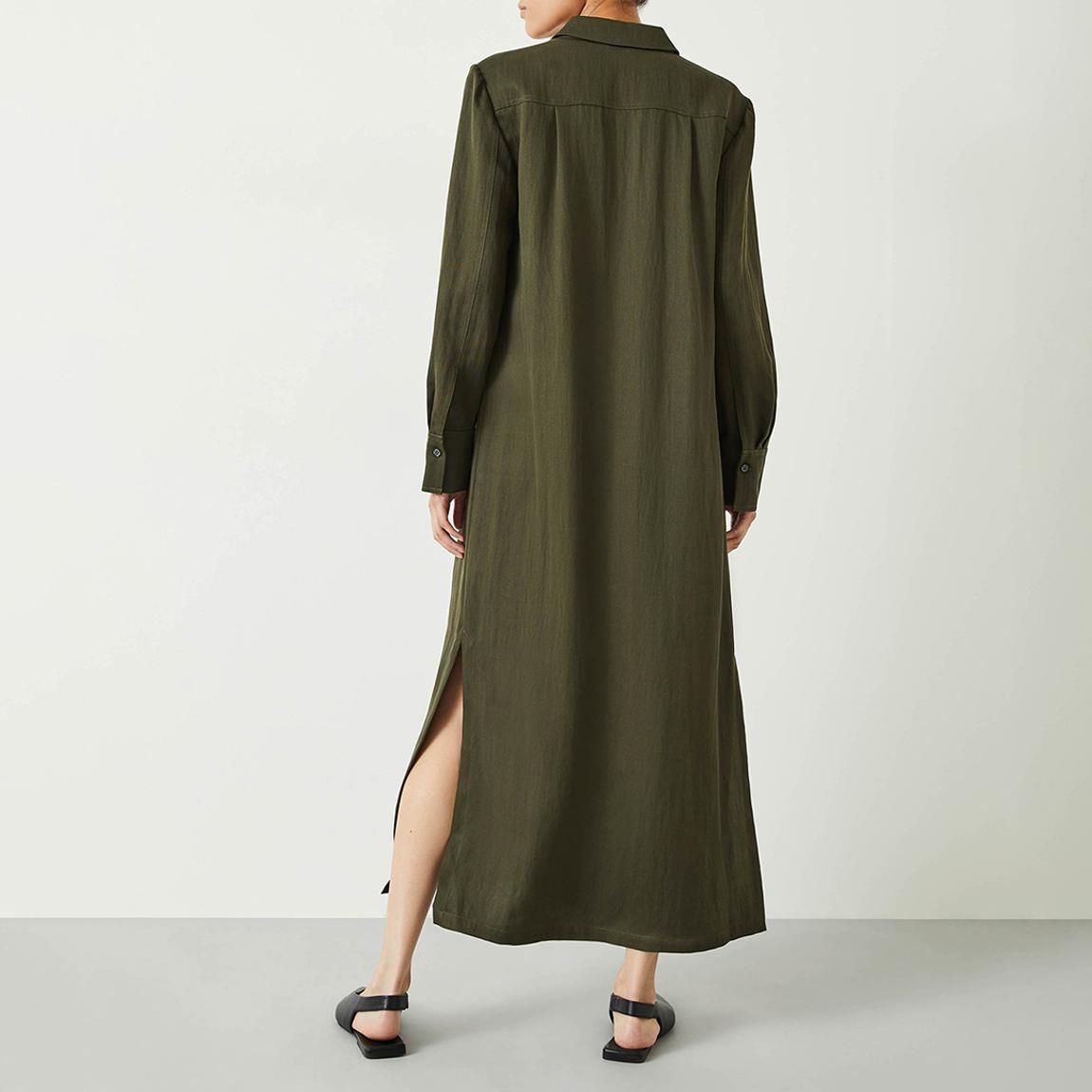 Khaki Toria Midi Shirt Dress main product photo