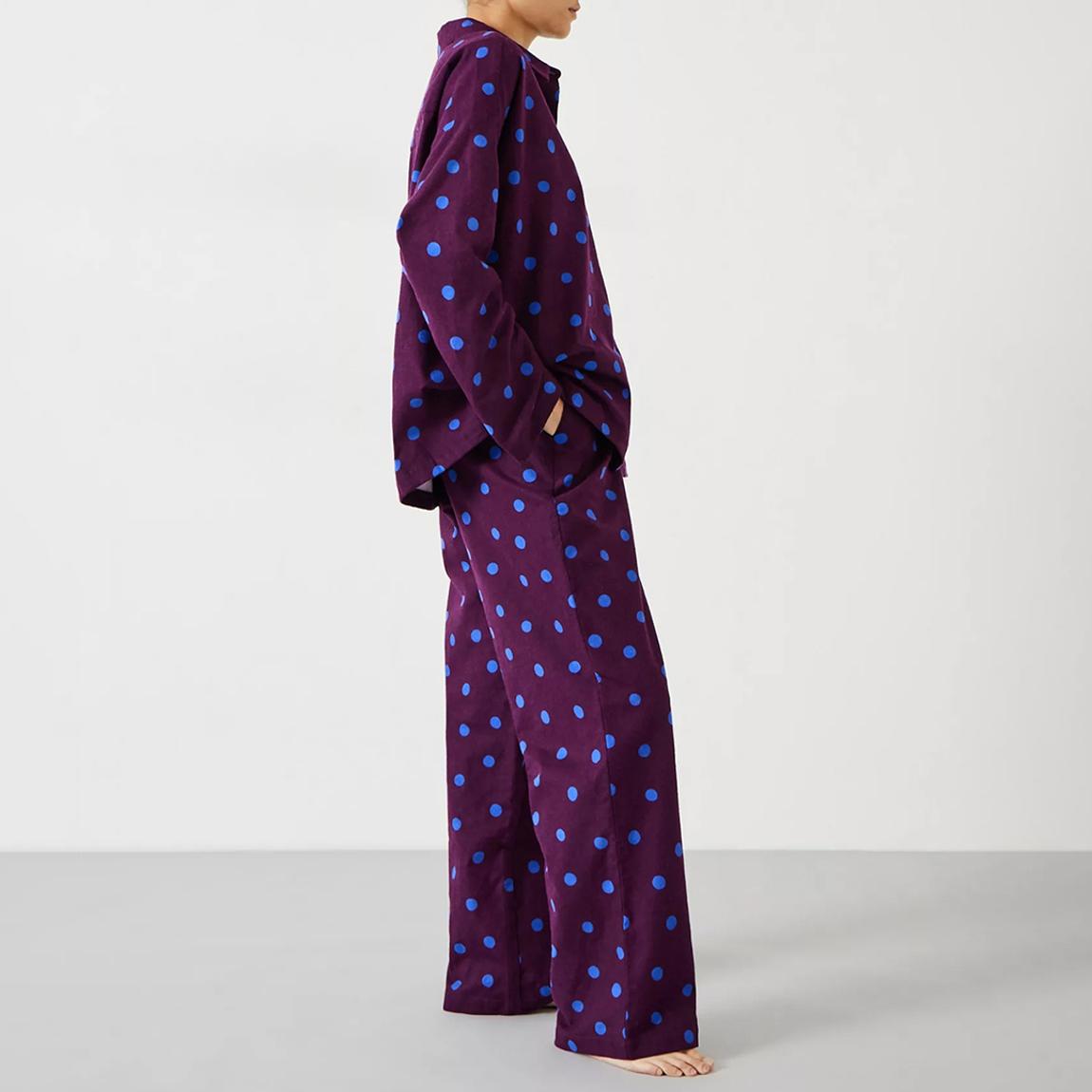 Purple Sadie Cotton Pyjama Set main product photo