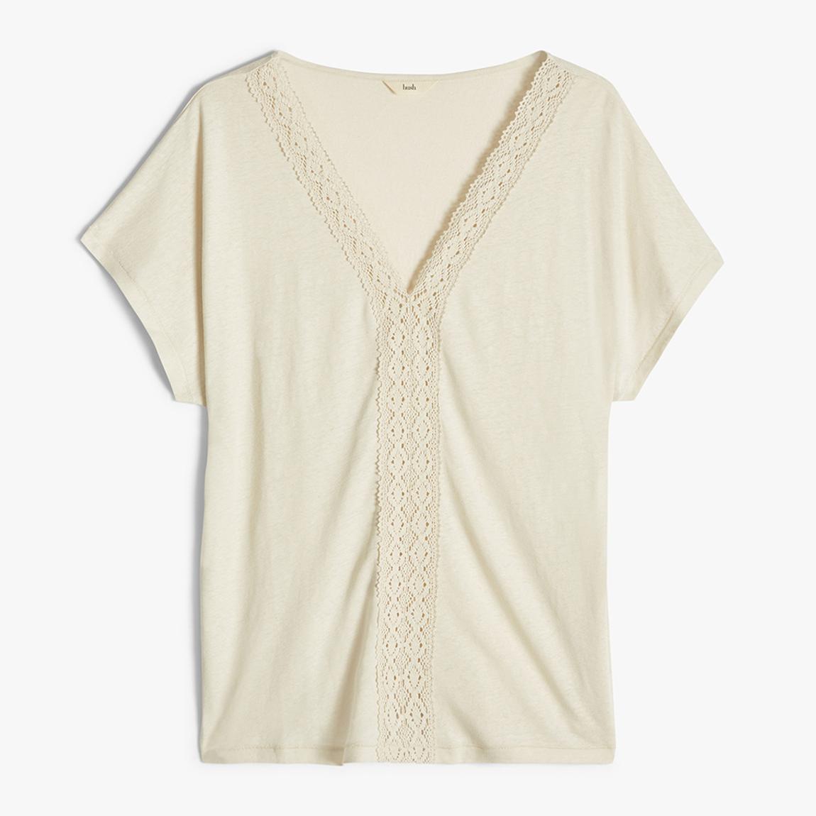 Cream Lilliann Lace T-Shirt main product photo
